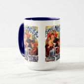 Mug Alphonse Mucha, Bières de la Meuse, 1897 (Devant gauche)