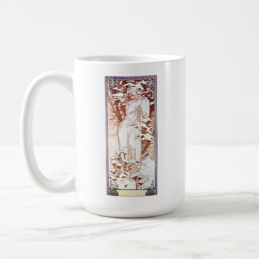 Mug Alphonse Mucha - Blanc d'hiver (Gauche)