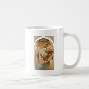 Mug Alphonse Mucha Fruit Art Nouveau Vintage Jeune Fil