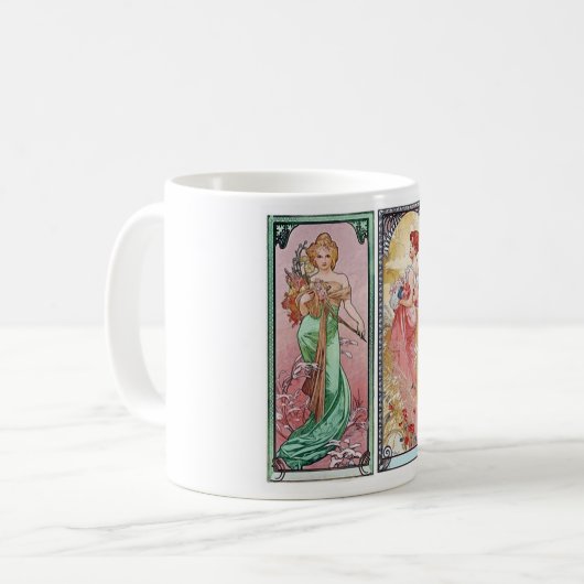Mug Alphonse Mucha, Les quatre saisons, 1900 (Devant gauche)