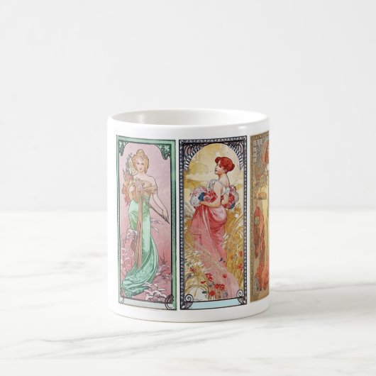 Mug Alphonse Mucha, Les quatre saisons, 1900 (Centre)