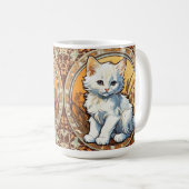 Mug Alphonse Mucha Style Chat (Devant droit)
