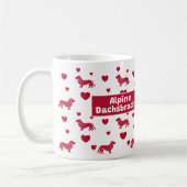 Mug Alpine Dachsbracke Au Coeur Rouge (Gauche)