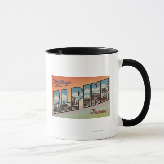 Mug Alpine, TexasScènes de grandes lettresAlpine, TX (Droite)