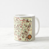 Mug Alsace Lorraine France Illustré Masse Carte (Devant droit)