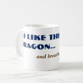 Mug Alt Funny Dragon Fart Plaisanterie Mystique (Devant gauche)