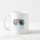 Mug Alta Ski Design _ Alta, Ut Ski Cadeau De Neige (Gauche)