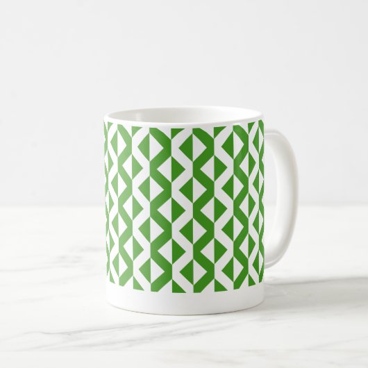 Mug Alternate ZigZags - Avocado vert et blanc (Devant droit)