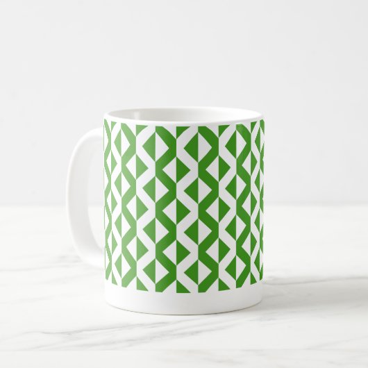 Mug Alternate ZigZags - Avocado vert et blanc (Devant gauche)