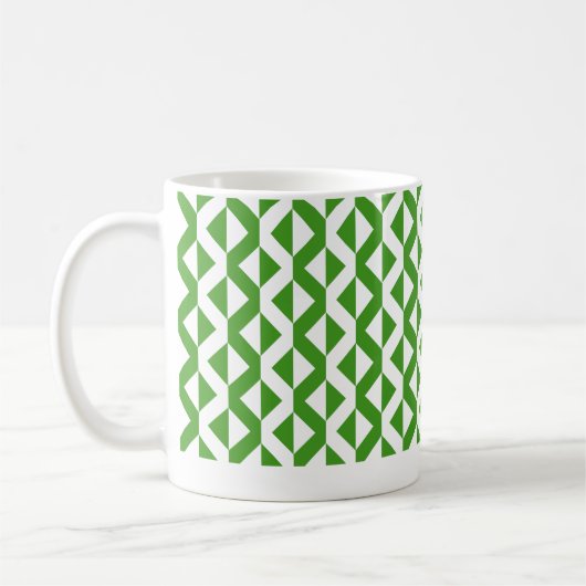 Mug Alternate ZigZags - Avocado vert et blanc (Gauche)
