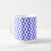 Mug Alternate ZigZags - bleu et blanc électrique (Devant gauche)