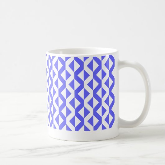 Mug Alternate ZigZags - bleu et blanc électrique (Droite)