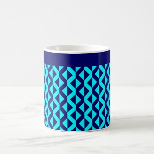 Mug Alternate ZigZags - Cyan et Deep Navy (Centre)