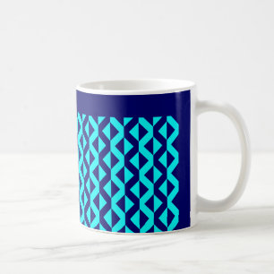 Mug Alternate ZigZags - Cyan et Deep Navy