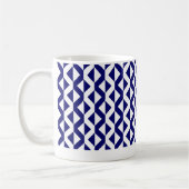 Mug Alternate ZigZags - Deep Navy bleu et blanc (Gauche)