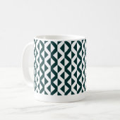 Mug Alternate ZigZags - Dk Vert et Blanc (Devant gauche)