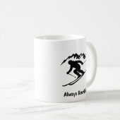 Mug "Always Downhill" (Devant droit)