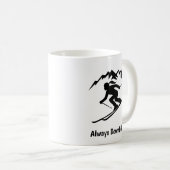 Mug "Always Downhill" (Devant droit)