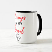 Mug Always In My Heart Black (Devant droit)