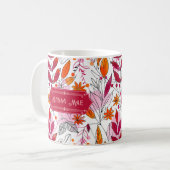 Mug Alyssa Mae Foliage rose et orange (Devant gauche)