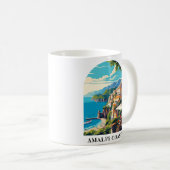 Mug Amalfi Coast Italie Voyage Retro (Devant droit)