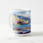 Mug Amalfi Coast Italy Aquarelle Sketch | (Devant gauche)