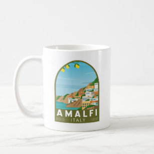 Mug Amalfi Italie Retro Voyage Art Vintage