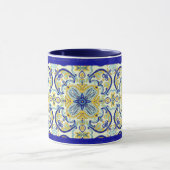 Mug Amalfi Tile Musique Bleu Jaune Turquoise (Centre)