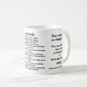 Mug Amanda, l'origine et la signification et votre (Devant droit)
