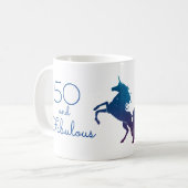 Mug Amant 50 de licorne et anniversaire fabuleux (Devant gauche)