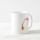 Mug Amant rose de bière de Flamant rose (Devant droit)