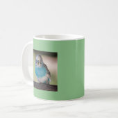 Mug Amants blancs classiques bleus de perroquet de (Devant gauche)