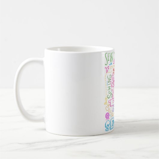 Mug Amants de couture de couture de typographie de (Gauche)
