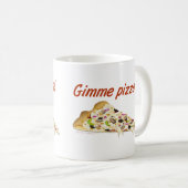 Mug Amants de pizza de pizza de Gimme (Devant droit)
