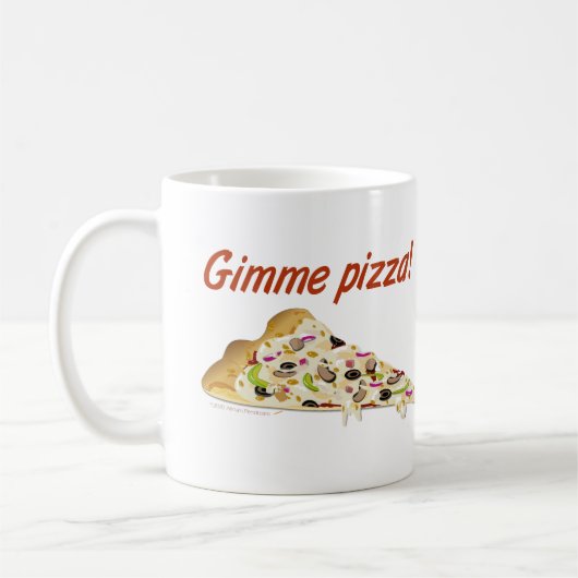 Mug Amants de pizza de pizza de Gimme (Gauche)