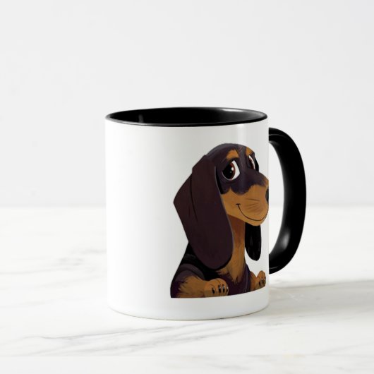 Mug Amants de teckel (Devant droit)