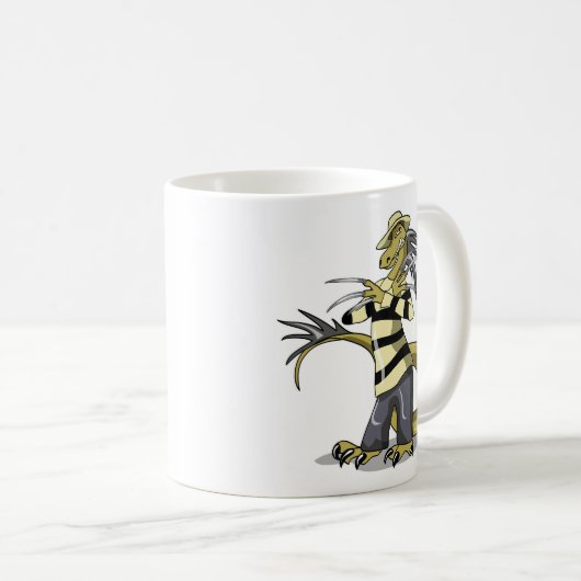 Mug Amargasaurus Pose Comme Freddy Krueger. (Devant droit)