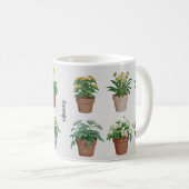 Mug Amarrages plante fleurs monogrammée plante amant (Devant droit)