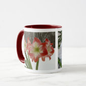 Mug Amaryllis blanc et sapin de Noël (Devant gauche)