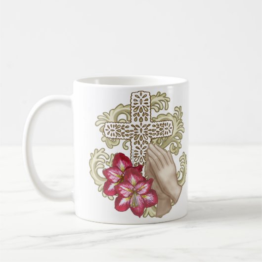 Mug Amaryllis Wh Croix Chrétienne (Gauche)