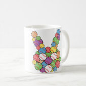 Mug Amateur de baseball de Pâques Lapin Tête Balle Cha (Devant droit)