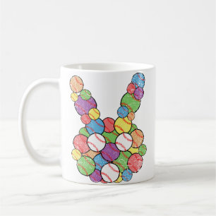 Mug Amateur de baseball de Pâques Lapin Tête Balle Cha