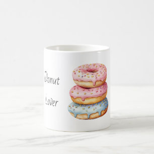 Mug Amateur de beignet rose bleu