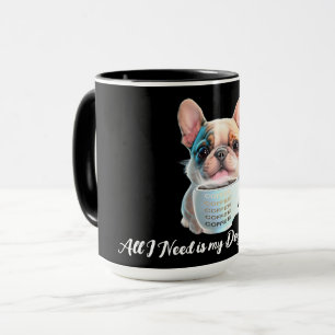 Mug Amateur de café amoureux des chiens carlin et café