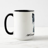 Mug Amateur de café Amoureux des chiens chien noir et (Gauche)