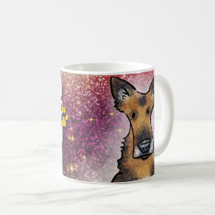 Mug amateur de café et de maman berger allemand
