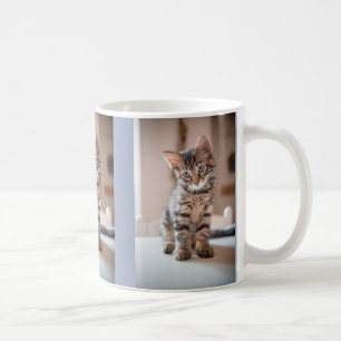 Mug Amateur de chat 3 Photos personnalisées