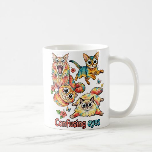 Mug Amateur de chat Fun Cat's Curious Quartet, Chat Mi (Droite)