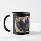 Mug Amateur de cheval 2 photo blanc noir (Gauche)