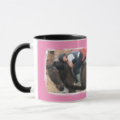 Mug Amateur de cheval 2 photo blanc rose (Gauche)